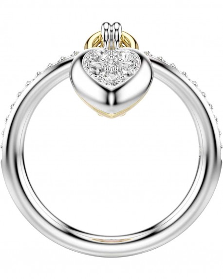 Swarovski Δαχτυλίδι Idyllia Μείξη κοπών, Καρδιά, Ροζ, Φινίρισμα από διάφορα μέταλλα 5737270 