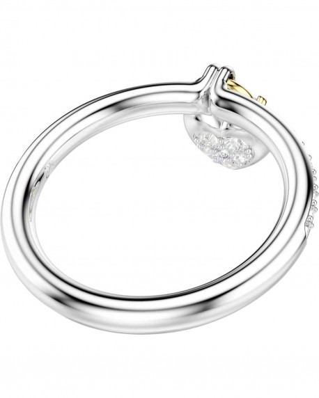 Swarovski Δαχτυλίδι Idyllia Μείξη κοπών, Καρδιά, Ροζ, Φινίρισμα από διάφορα μέταλλα 5737270 