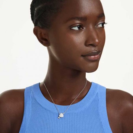 Swarovski Μενταγιόν Idyllia, Καρδιά με βέλος, Λευκό, Φινίρισμα από διάφορα μέταλλα 5737291 