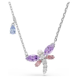 Swarovski Κολιέ Ariana Grande x Swarovski, Λιβελούλα, Πολύχρωμο, Επιμετάλλωση ροδίου 5737383