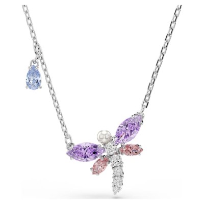Swarovski Κολιέ Ariana Grande x Swarovski, Λιβελούλα, Πολύχρωμο, Επιμετάλλωση ροδίου 5737383