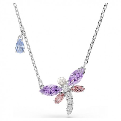 Swarovski Κολιέ Ariana Grande x Swarovski, Λιβελούλα, Πολύχρωμο, Επιμετάλλωση ροδίου 5737383 