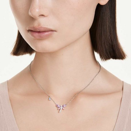 Swarovski Κολιέ Ariana Grande x Swarovski, Λιβελούλα, Πολύχρωμο, Επιμετάλλωση ροδίου 5737383 