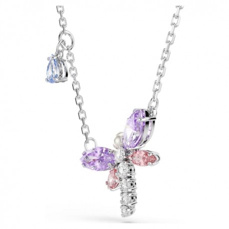 Swarovski Κολιέ Ariana Grande x Swarovski, Λιβελούλα, Πολύχρωμο, Επιμετάλλωση ροδίου 5737383 
