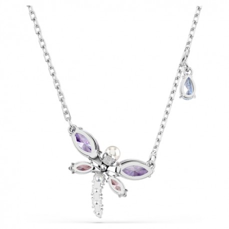 Swarovski Κολιέ Ariana Grande x Swarovski, Λιβελούλα, Πολύχρωμο, Επιμετάλλωση ροδίου 5737383 