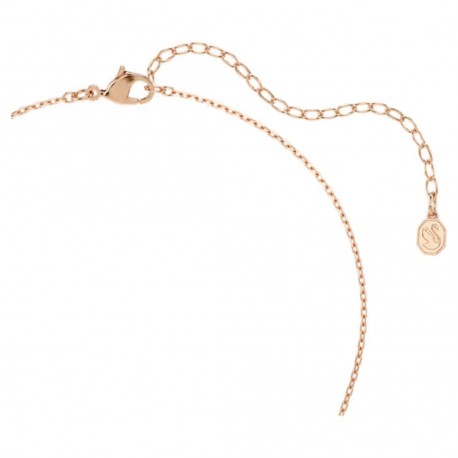 Swarovski Μενταγιόν Swan Μείξη κοπών, Κύκνος, Λευκό, Επιμετάλλωση σε ροζ χρυσαφί τόνο 5738203 