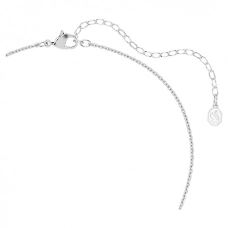Swarovski κολιέ Sublima Στρογγυλή κοπή, Λευκό, Επιμετάλλωση ροδίου 5738246 