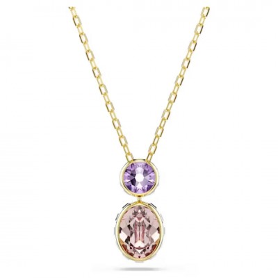 Swarovski Κολιέ Chroma Μείξη κοπών, Πολύχρωμο, Επιμετάλλωση σε χρυσαφί τόνο 5741586