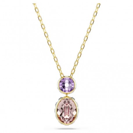 Swarovski Κολιέ Chroma Μείξη κοπών, Πολύχρωμο, Επιμετάλλωση σε χρυσαφί τόνο 5741586 