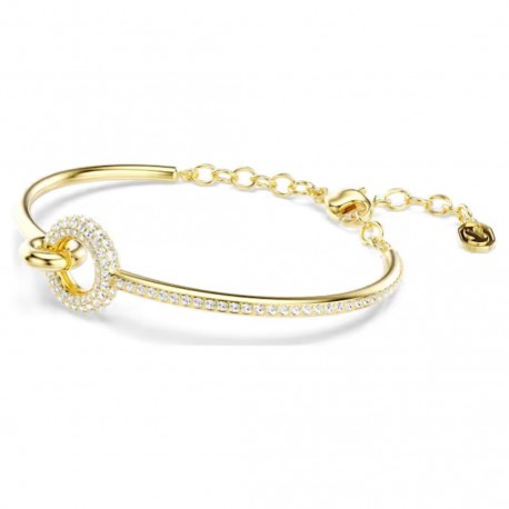 Swarovski βραχιόλι Dextera Στρογγυλή κοπή, Λευκό, Επιμετάλλωση σε χρυσαφί τόνο 5743568 