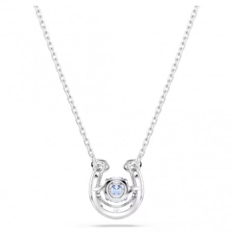 Swarovski Κολιέ Symbolica Στρογγυλή κοπή, Pavé, Πέταλο, Μπλε, Επιμετάλλωση ροδίου 5746562 