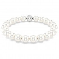 Swarovski Βραχιόλι Matrix Crystal pearl, Λευκό, Επιμετάλλωση ροδίου 5747747