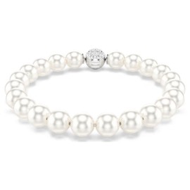 Swarovski Βραχιόλι Matrix Crystal pearl, Λευκό, Επιμετάλλωση ροδίου 5747747