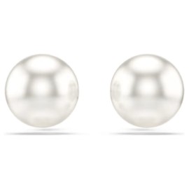 Swarovski Σκουλαρίκια Matrix Crystal pearl, Λευκά, Επιμετάλλωση ροδίου 5747752