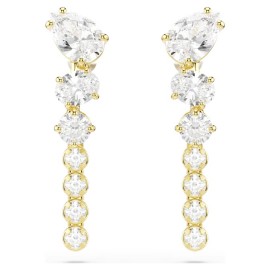 Swarovski Σκουλαρίκια Mesmera, Λευκά, Φινίρισμα με χρυσό 18 καρατίων 5747936