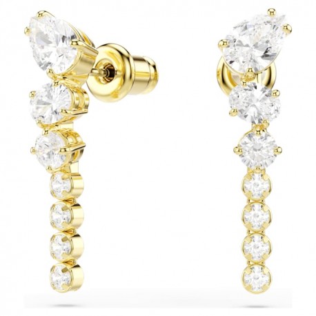 Swarovski Σκουλαρίκια Mesmera, Λευκά, Φινίρισμα με χρυσό 18 καρατίων 5747936 