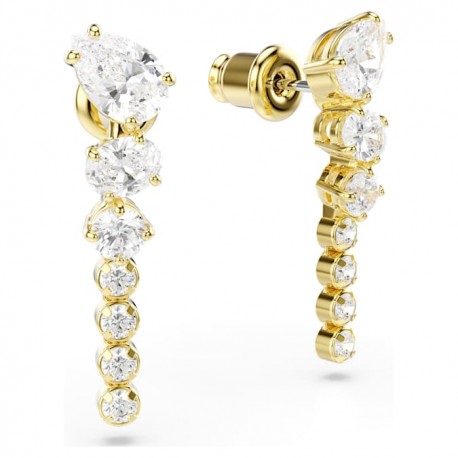 Swarovski Σκουλαρίκια Mesmera, Λευκά, Φινίρισμα με χρυσό 18 καρατίων 5747936 
