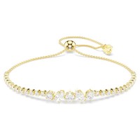 Swarovski Βραχιόλι Mesmera Μείξη κοπών, Λευκό, Φινίρισμα με χρυσό 18 καρατίων 5747939