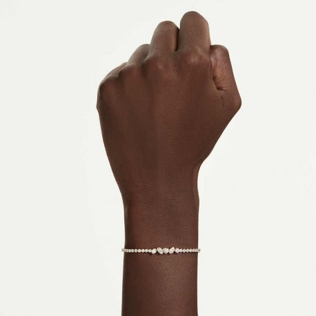 Swarovski Βραχιόλι Mesmera Μείξη κοπών, Λευκό, Φινίρισμα με χρυσό 18 καρατίων 5747939 