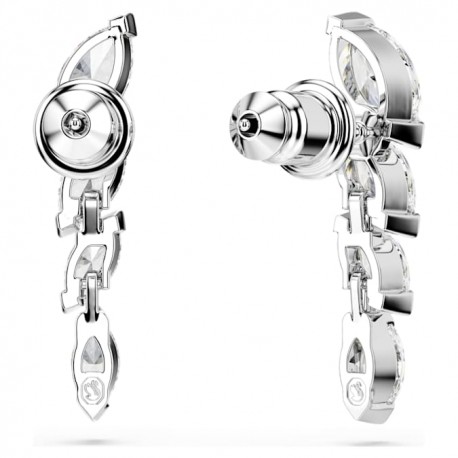 Swarovski Σκουλαρίκια Mesmera Κοπή Marquise, Λευκά, Επιμετάλλωση ροδίου 5748007 