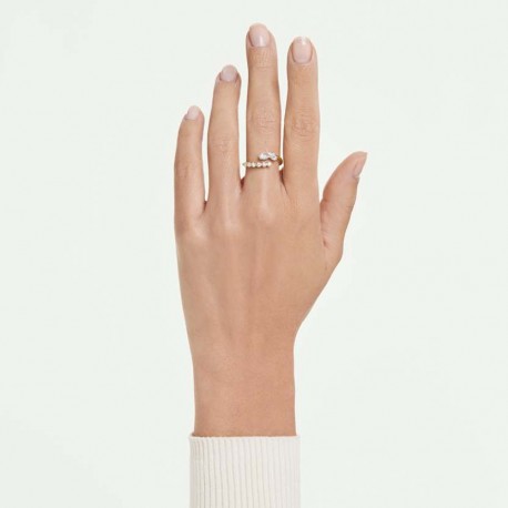 Swarovski Δαχτυλίδι Mesmera, Λευκό, Φινίρισμα με χρυσό 18 καρατίων 5748078 