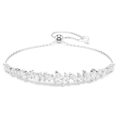 Swarovski Βραχιόλι Mesmera Κοπή Marquise, Λευκό, Επιμετάλλωση ροδίου 5748650
