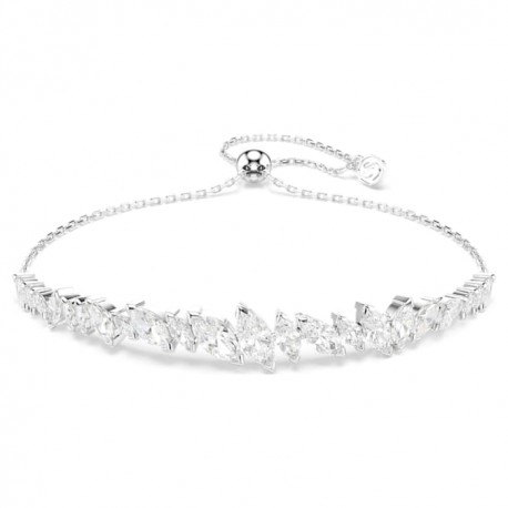 Swarovski Βραχιόλι Mesmera Κοπή Marquise, Λευκό, Επιμετάλλωση ροδίου 5748650 
