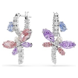 Swarovski Σκουλαρίκια Ariana Grande x Swarovski, Λιβελούλα, Πολύχρωμα, Επιμετάλλωση ροδίου 5749185