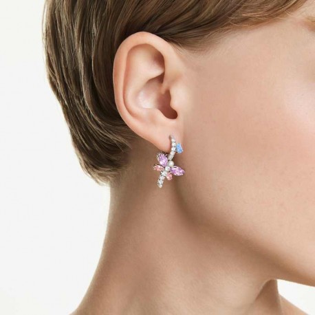 Swarovski Σκουλαρίκια Ariana Grande x Swarovski, Λιβελούλα, Πολύχρωμα, Επιμετάλλωση ροδίου 5749185 
