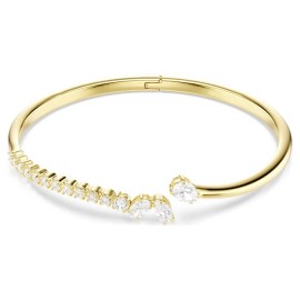 Swarovski Βραχιόλι Mesmera Μείξη κοπών, Λευκό, Φινίρισμα με χρυσό 18 καρατίων 5750440