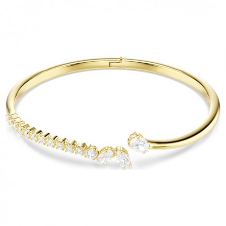 Swarovski Βραχιόλι Mesmera Μείξη κοπών, Λευκό, Φινίρισμα με χρυσό 18 καρατίων 5750440 