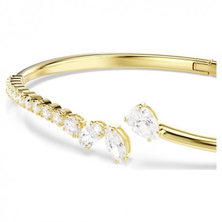 Swarovski Βραχιόλι Mesmera Μείξη κοπών, Λευκό, Φινίρισμα με χρυσό 18 καρατίων 5750440 