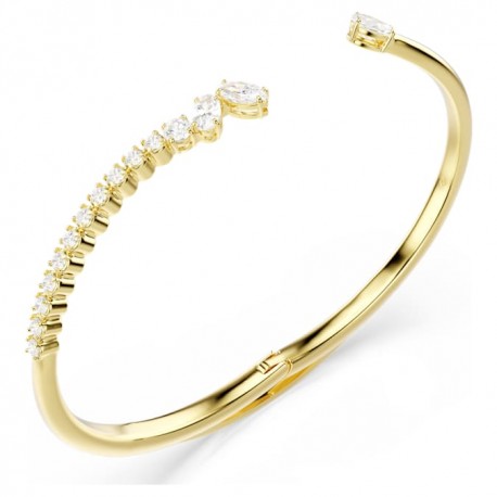 Swarovski Βραχιόλι Mesmera Μείξη κοπών, Λευκό, Φινίρισμα με χρυσό 18 καρατίων 5750440 