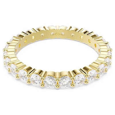 Swarovski Δαχτυλίδι Matrix Vittore Στρογγυλή κοπή, Λευκό, Επιμετάλλωση σε χρυσαφί τόνο 5750615