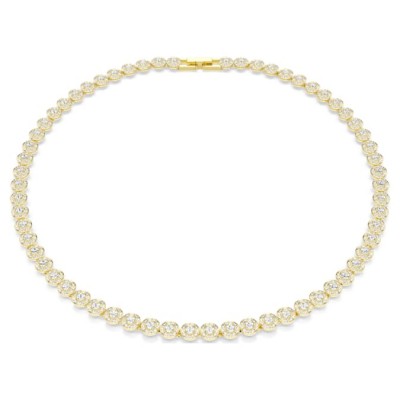 Swarovski Κολιέ Una Angelic Στρογγυλή κοπή, Λευκό, Επιμετάλλωση σε χρυσαφί τόνο 5751560