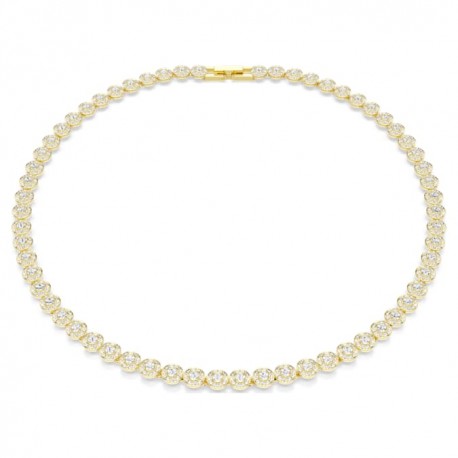 Swarovski Κολιέ Una Angelic Στρογγυλή κοπή, Λευκό, Επιμετάλλωση σε χρυσαφί τόνο 5751560 