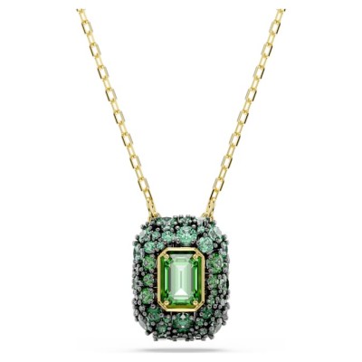 Swarovski Κολιέ Sublima Οκταγωνική κοπή, Πράσινο, Φινίρισμα με χρυσό 18 καρατίων 5752884