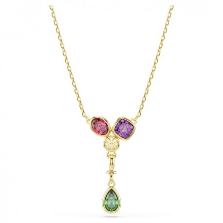 Swarovski Κολιέ σε σχήμα Υ Imber, Πολύχρωμο, Φινίρισμα με χρυσό 18 καρατίων 5753261 