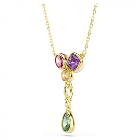 Swarovski Κολιέ σε σχήμα Υ Imber, Πολύχρωμο, Φινίρισμα με χρυσό 18 καρατίων 5753261 