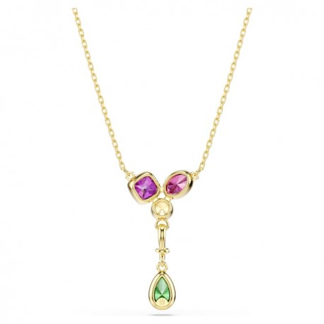 Swarovski Κολιέ σε σχήμα Υ Imber, Πολύχρωμο, Φινίρισμα με χρυσό 18 καρατίων 5753261 