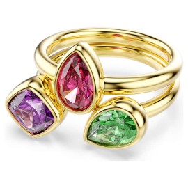 Swarovski Δαχτυλίδι Imber Σετ (2), Μείξεις κοπών, Πολύχρωμο, Φινίρισμα με χρυσό 18 καρατίων 5753279