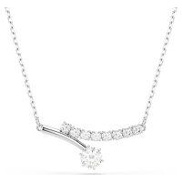 Swarovski Κολιέ Matrix Στρογγυλή κοπή, Λευκό, Επιμετάλλωση ροδίου 5753568