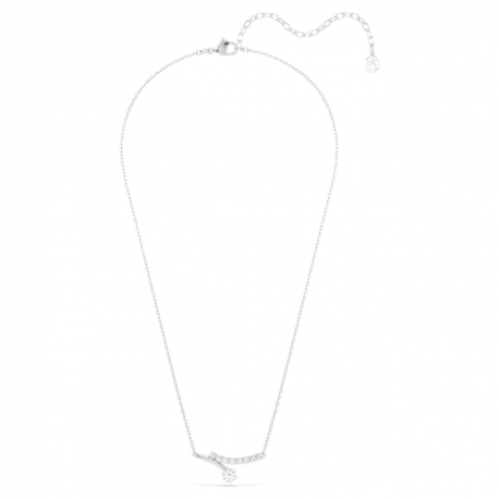 Swarovski Κολιέ Matrix Στρογγυλή κοπή, Λευκό, Επιμετάλλωση ροδίου 5753568 