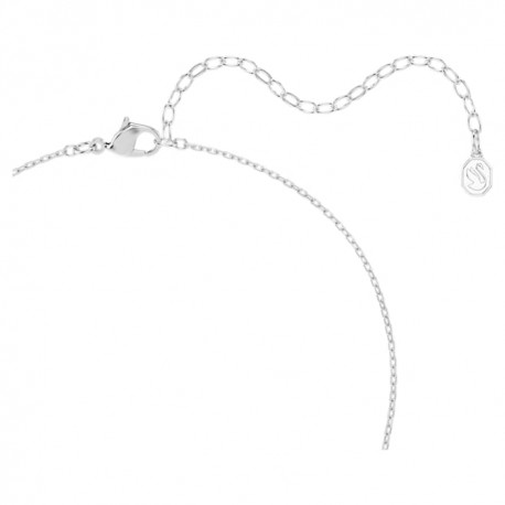 Swarovski Κολιέ Matrix Στρογγυλή κοπή, Λευκό, Επιμετάλλωση ροδίου 5753568 