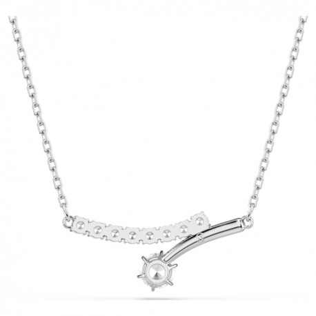 Swarovski Κολιέ Matrix Στρογγυλή κοπή, Λευκό, Επιμετάλλωση ροδίου 5753568 