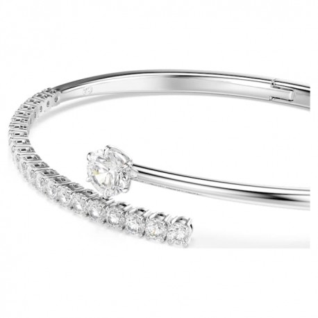 Swarovski Βραχιόλι Matrix Στρογγυλή κοπή, Λευκό, Επιμετάλλωση ροδίου 5753571 