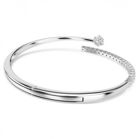 Swarovski Βραχιόλι Matrix Στρογγυλή κοπή, Λευκό, Επιμετάλλωση ροδίου 5753571 