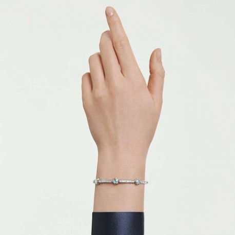 Swarovski Βραχιόλι Chroma, Αστέρι, Λευκό, Επιμετάλλωση ροδίου 5754178 
