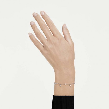 Swarovski Βραχιόλι Imber Crystal pearl, Στρογγυλή κοπή, Λευκό, Επιμετάλλωση ροδίου 5754242 