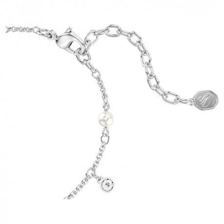Swarovski Βραχιόλι Imber Crystal pearl, Στρογγυλή κοπή, Λευκό, Επιμετάλλωση ροδίου 5754242 